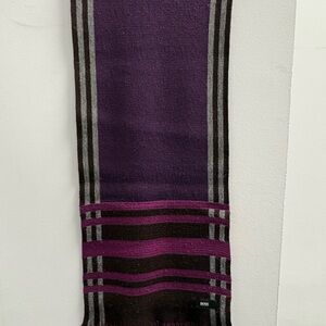 Boss Pink and Brown Striped Scarf
